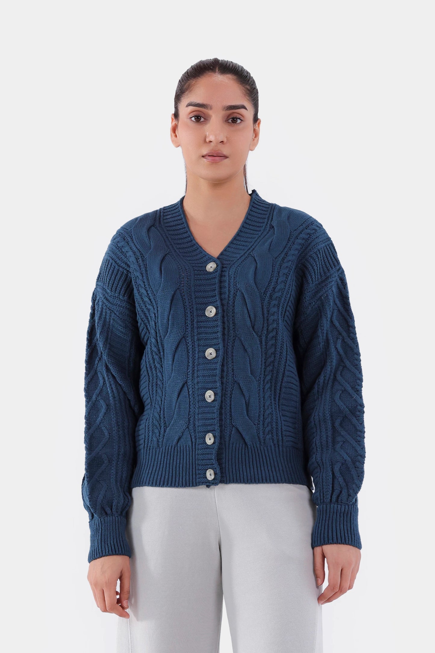 Cable Knit Cardigan - Cougar Clothing