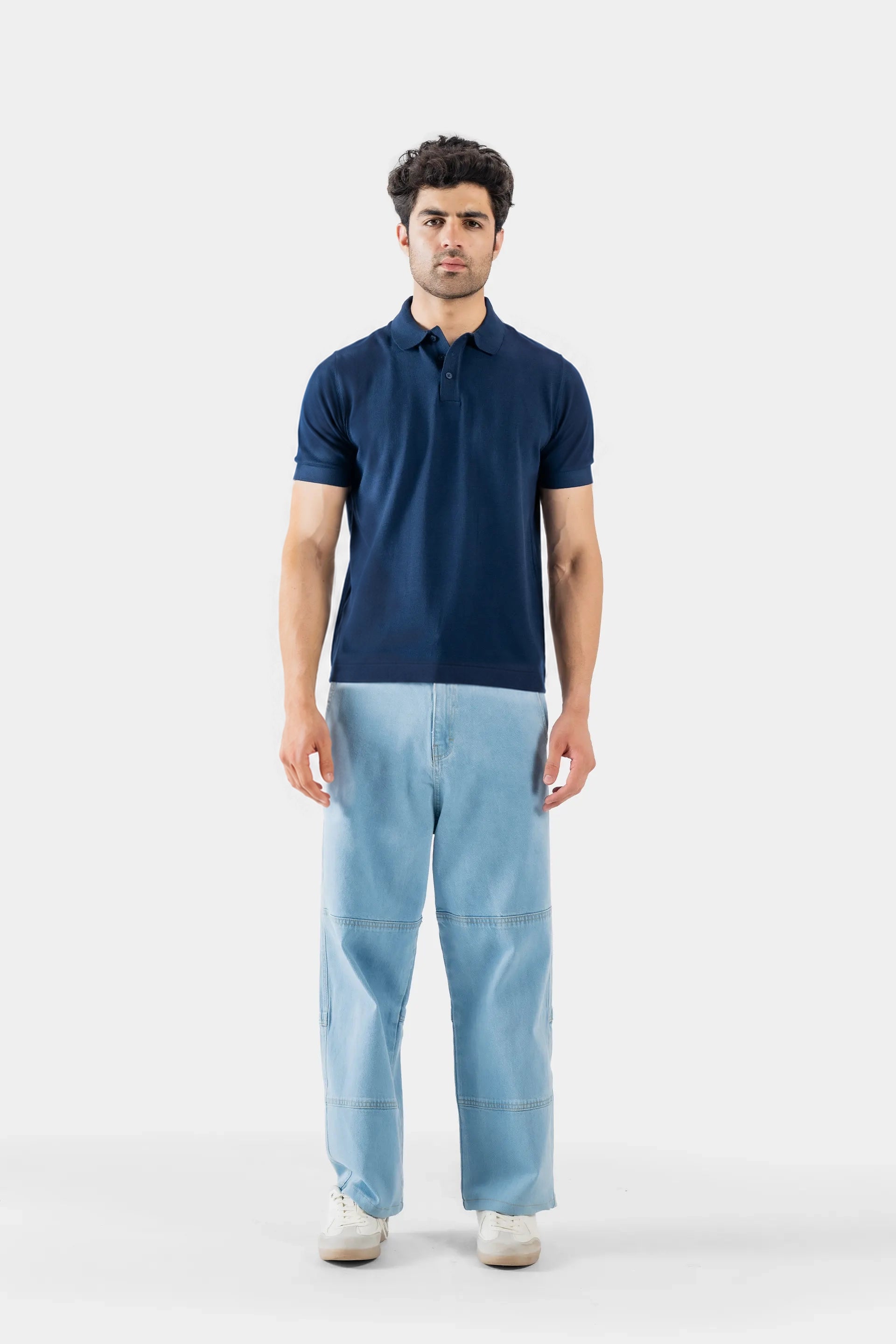 Viscose Blend Knit Polo - Cougar Clothing