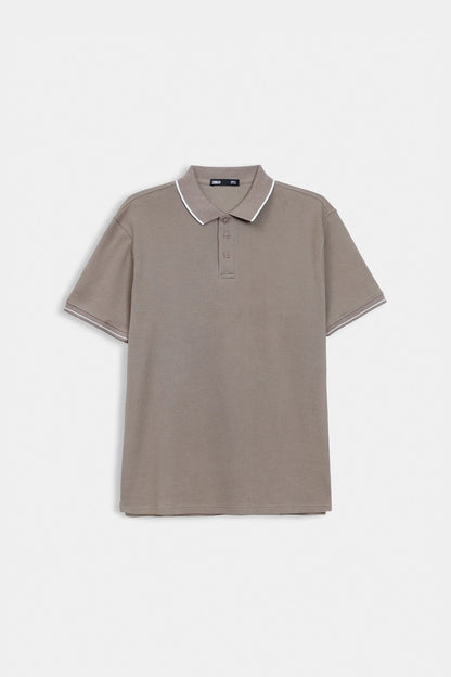 Ribbed knit Polo - Cougar Clothing