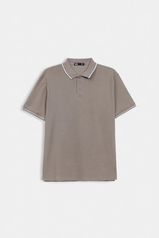 Ribbed knit Polo - Cougar Clothing