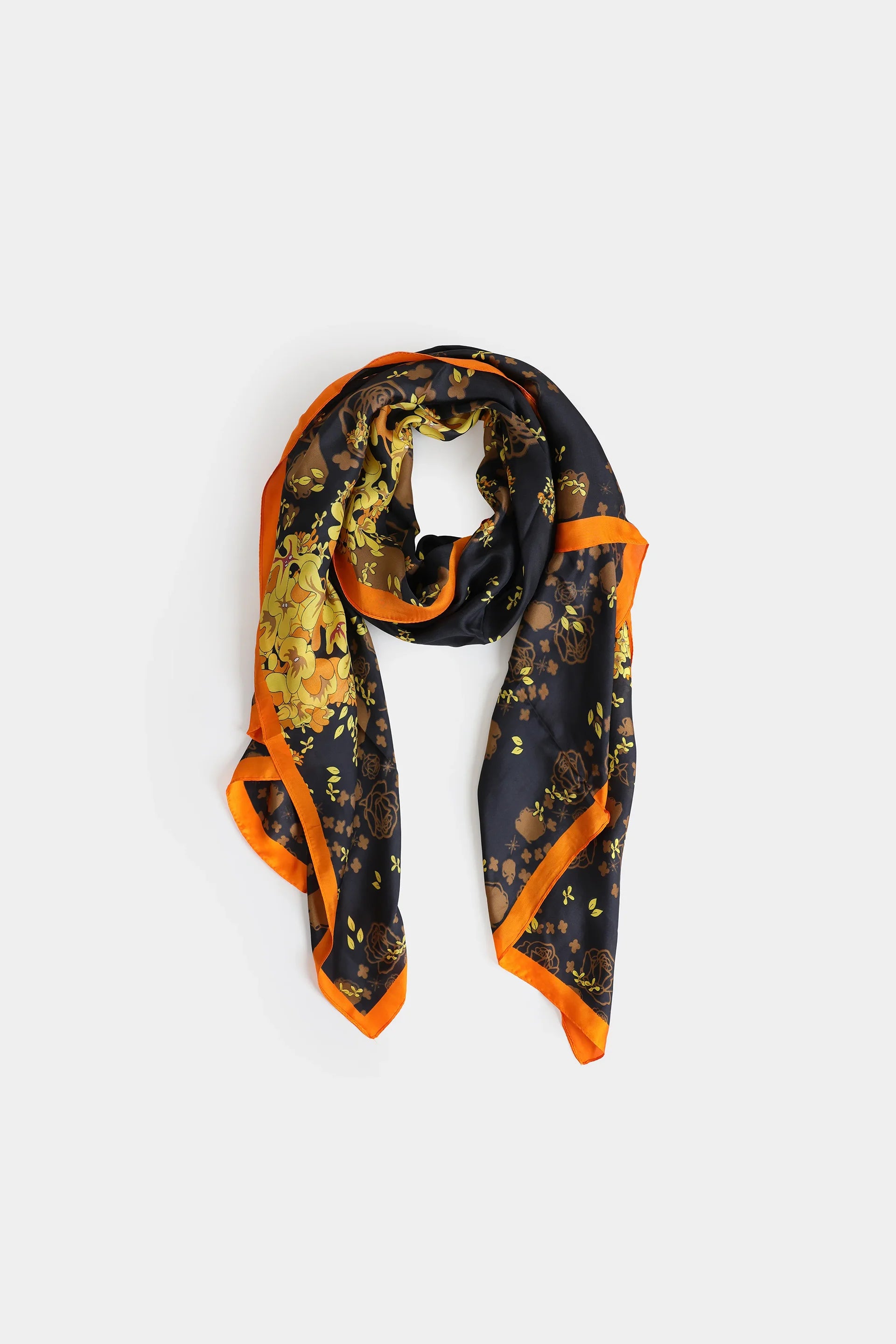 Amber Bloom Silk Scarf - Cougar Clothing