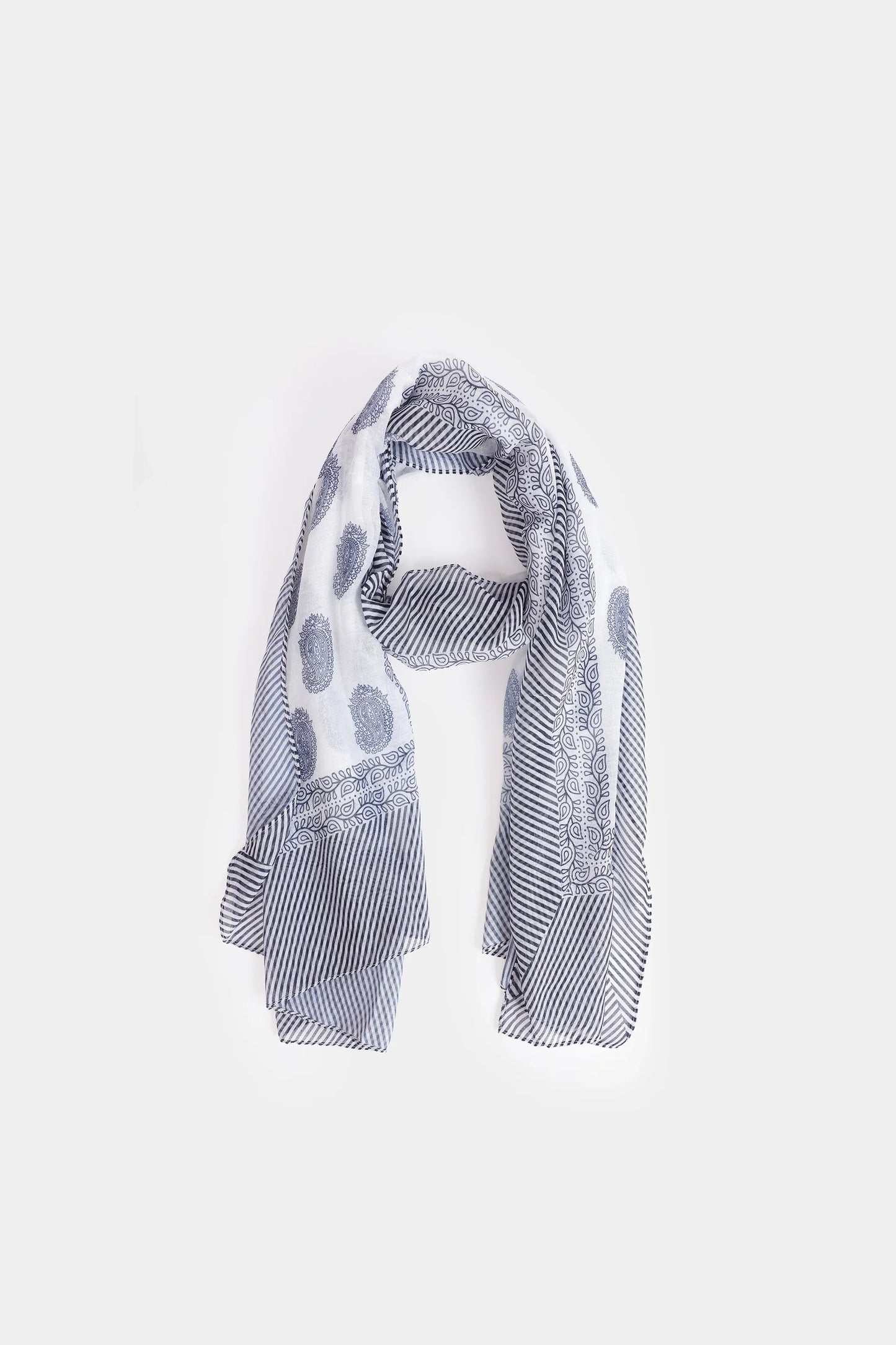 Contrast Paisley Print Scarf - Cougar Clothing