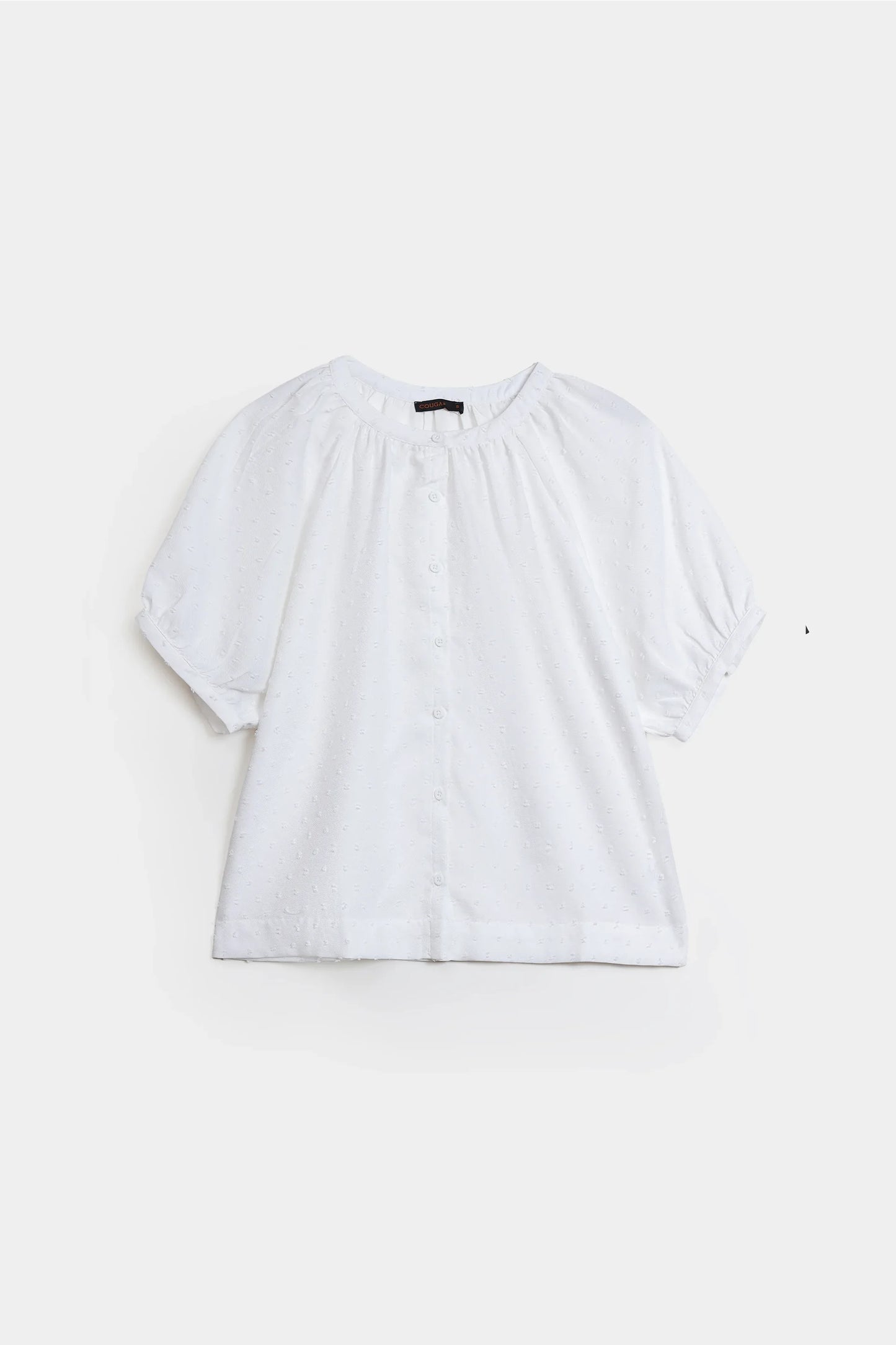 Top With Puff Sleeves - Cougar Clothing