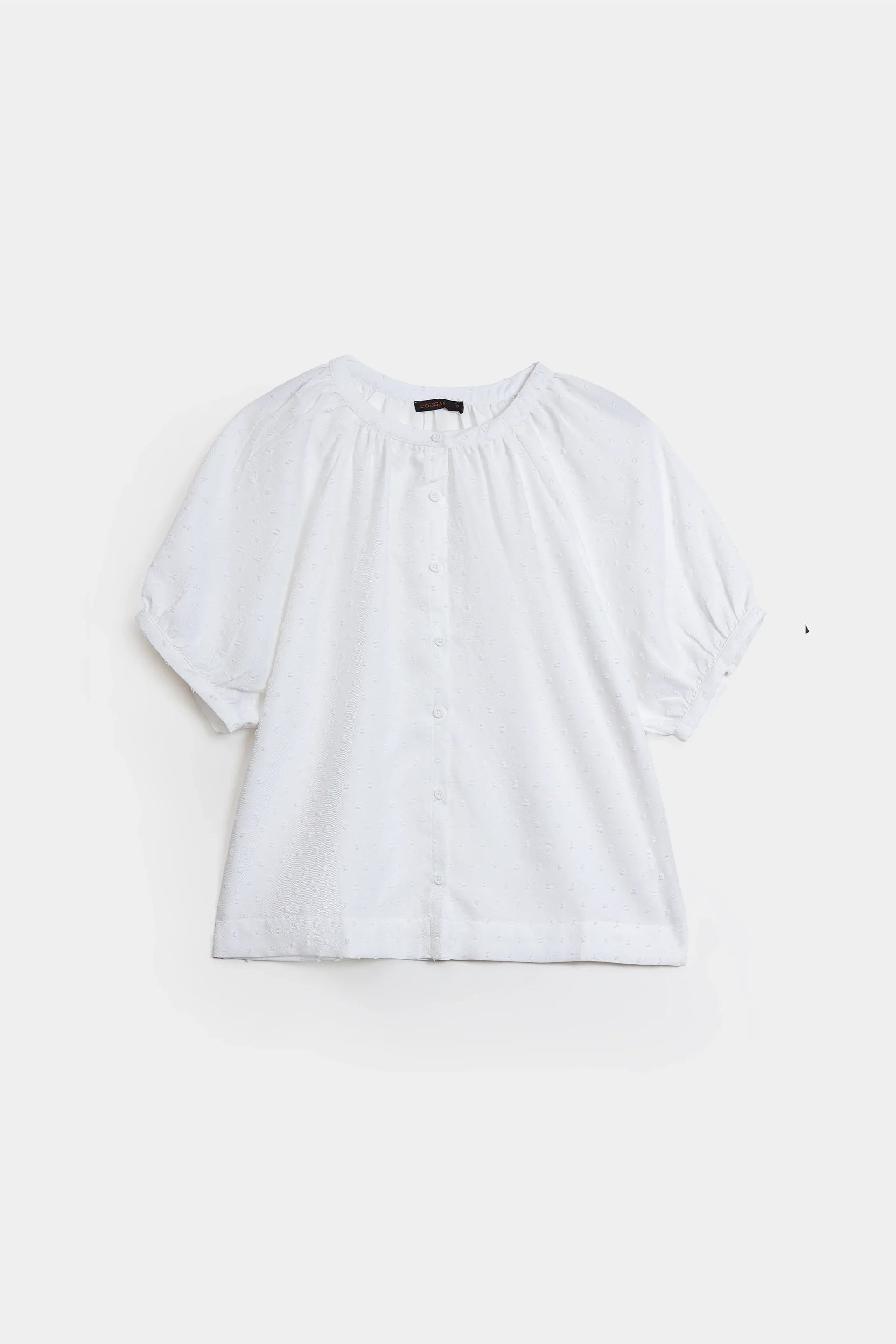 Top With Puff Sleeves - Cougar Clothing