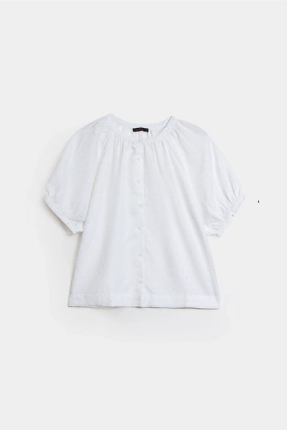 Top With Puff Sleeves - Cougar Clothing