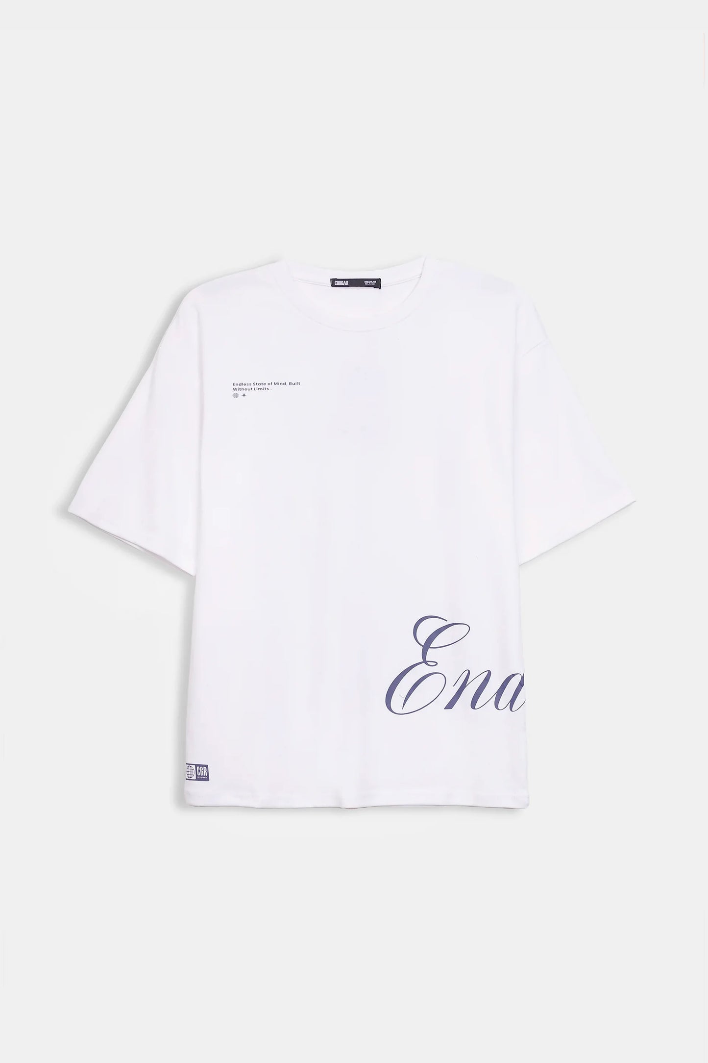 Text Print Relaxed T-Shirt - Cougar Clothing