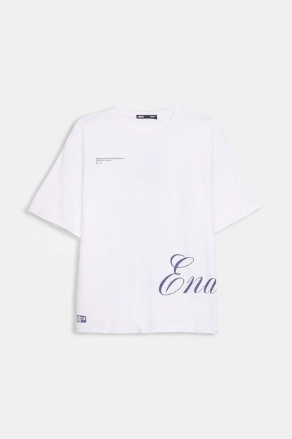 Text Print Relaxed T-Shirt - Cougar Clothing