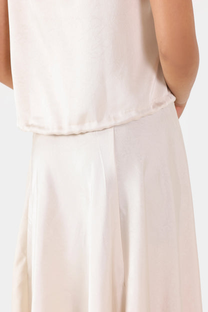 Satin Silk Midi Skirt - Cougar Clothing