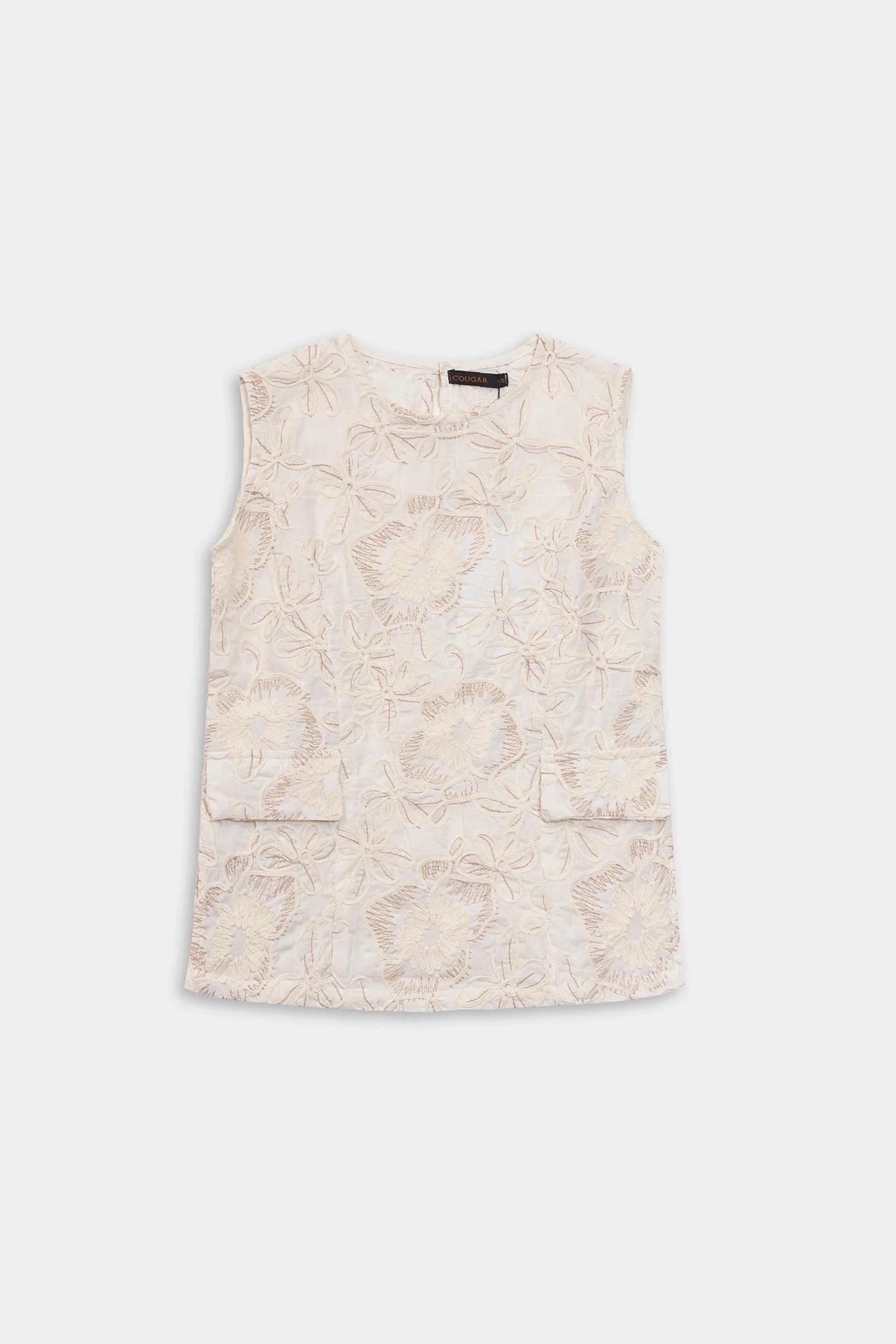 Embroidered Sleeveless Top - Cougar Clothing