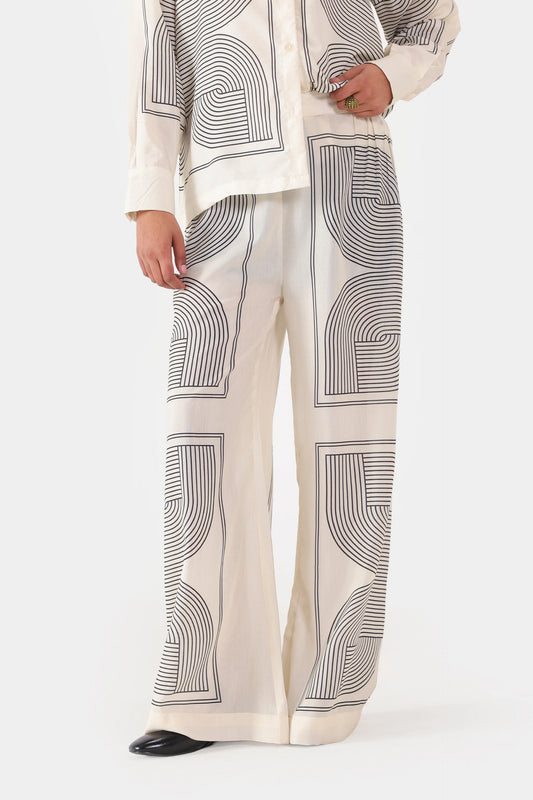 Geometric Print Trousers - Cougar Clothing