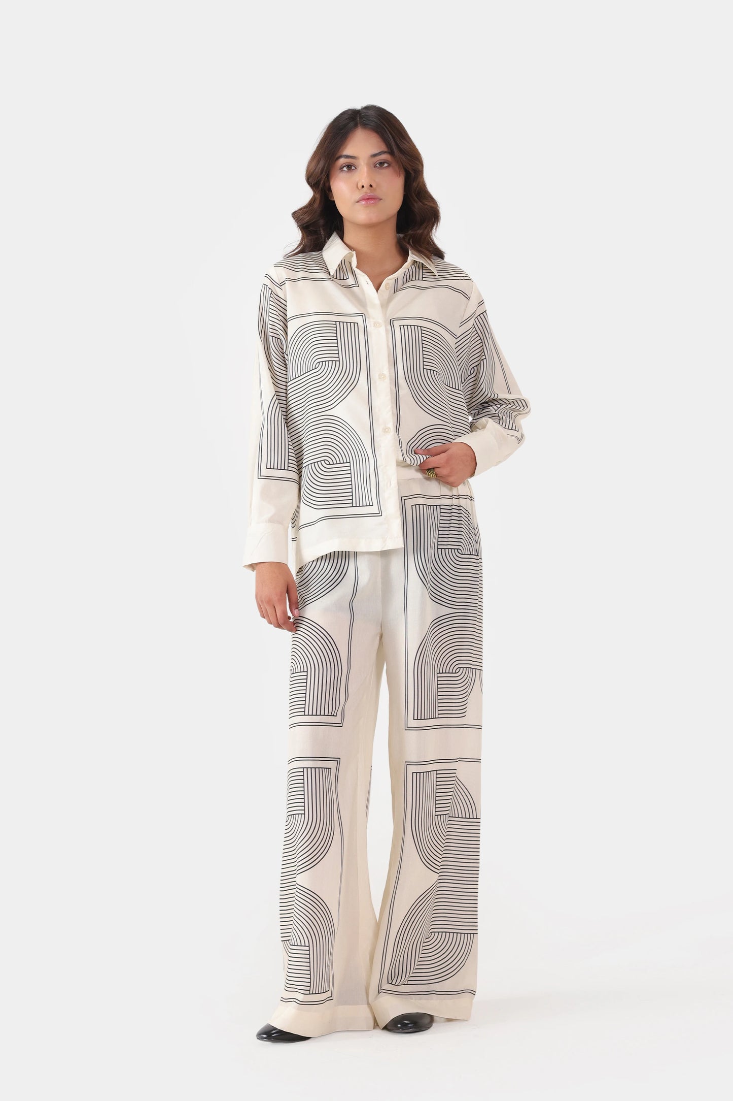 Geometric Print Trousers - Cougar Clothing