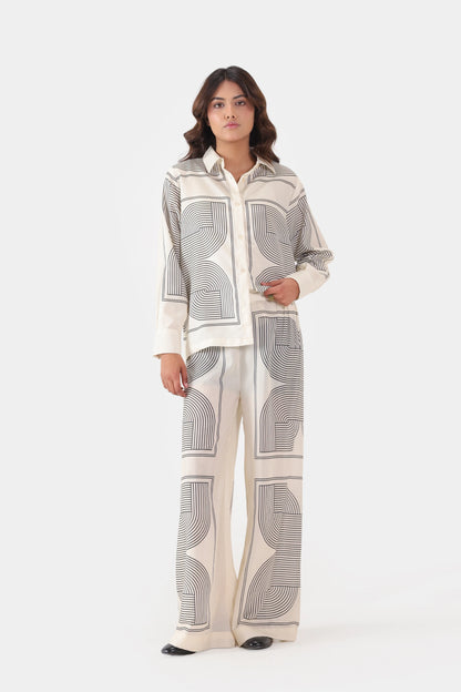 Geometric Print Trousers - Cougar Clothing