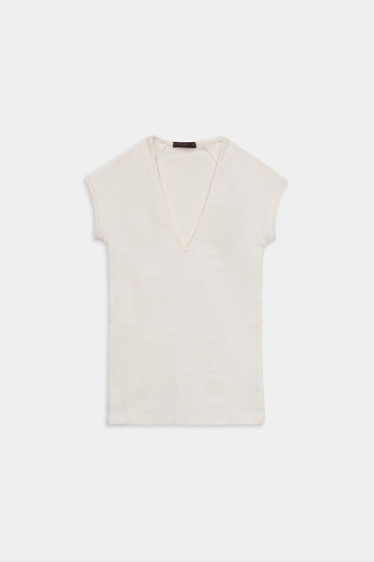 Knit V-Neck T-Shirt - Cougar Clothing