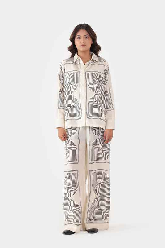Geometric Print Shirt - Cougar Clothing
