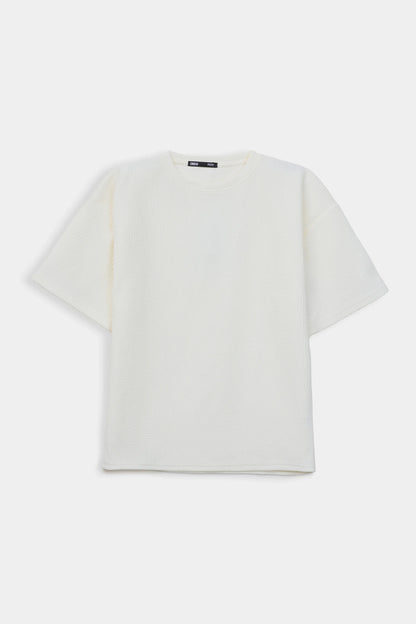 Oversized Seersucker T-Shirt - Cougar Clothing
