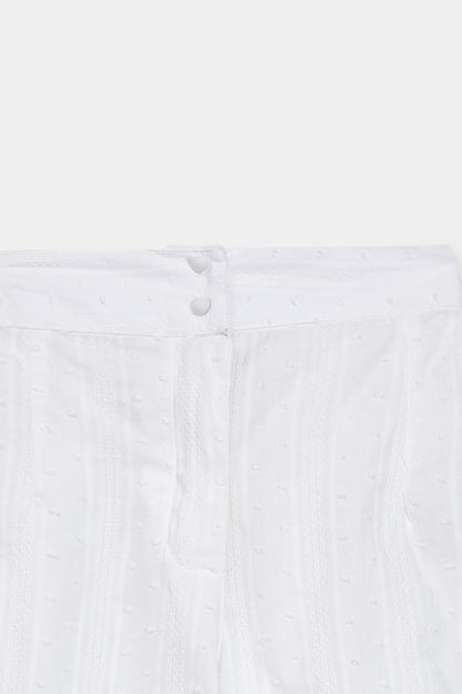 Embroidered Scalloped Shorts - Cougar Clothing