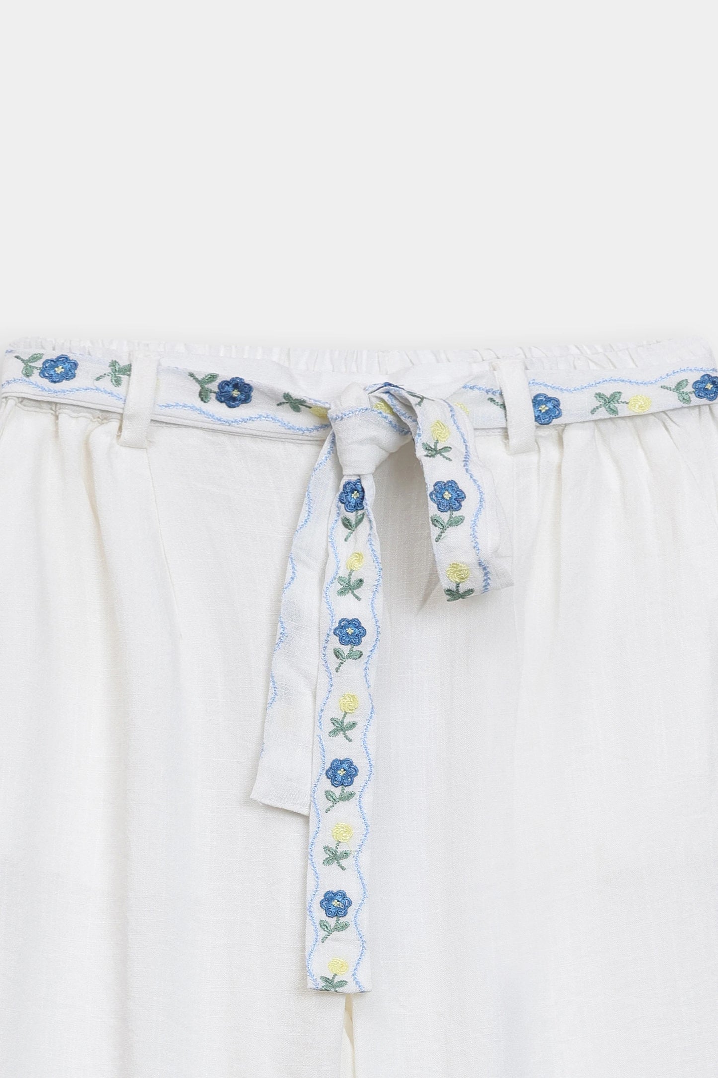 Embroidered Trousers With Belt - Cougar Clothing