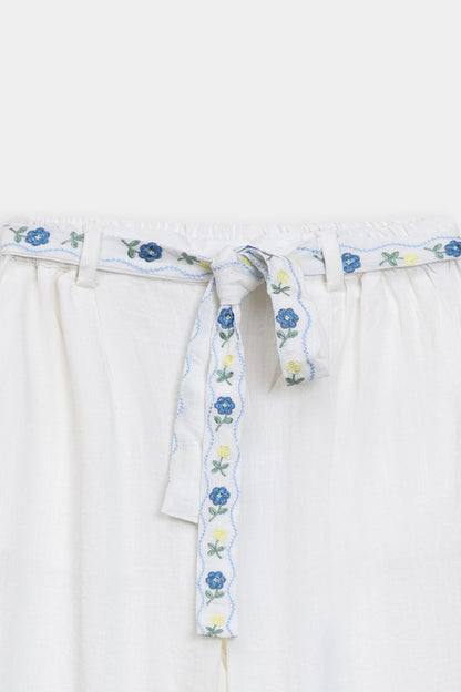 Embroidered Trousers With Belt - Cougar Clothing