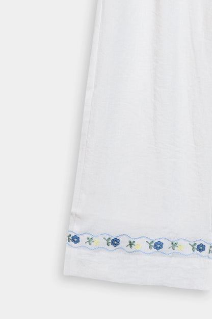 Embroidered Trousers With Belt - Cougar Clothing