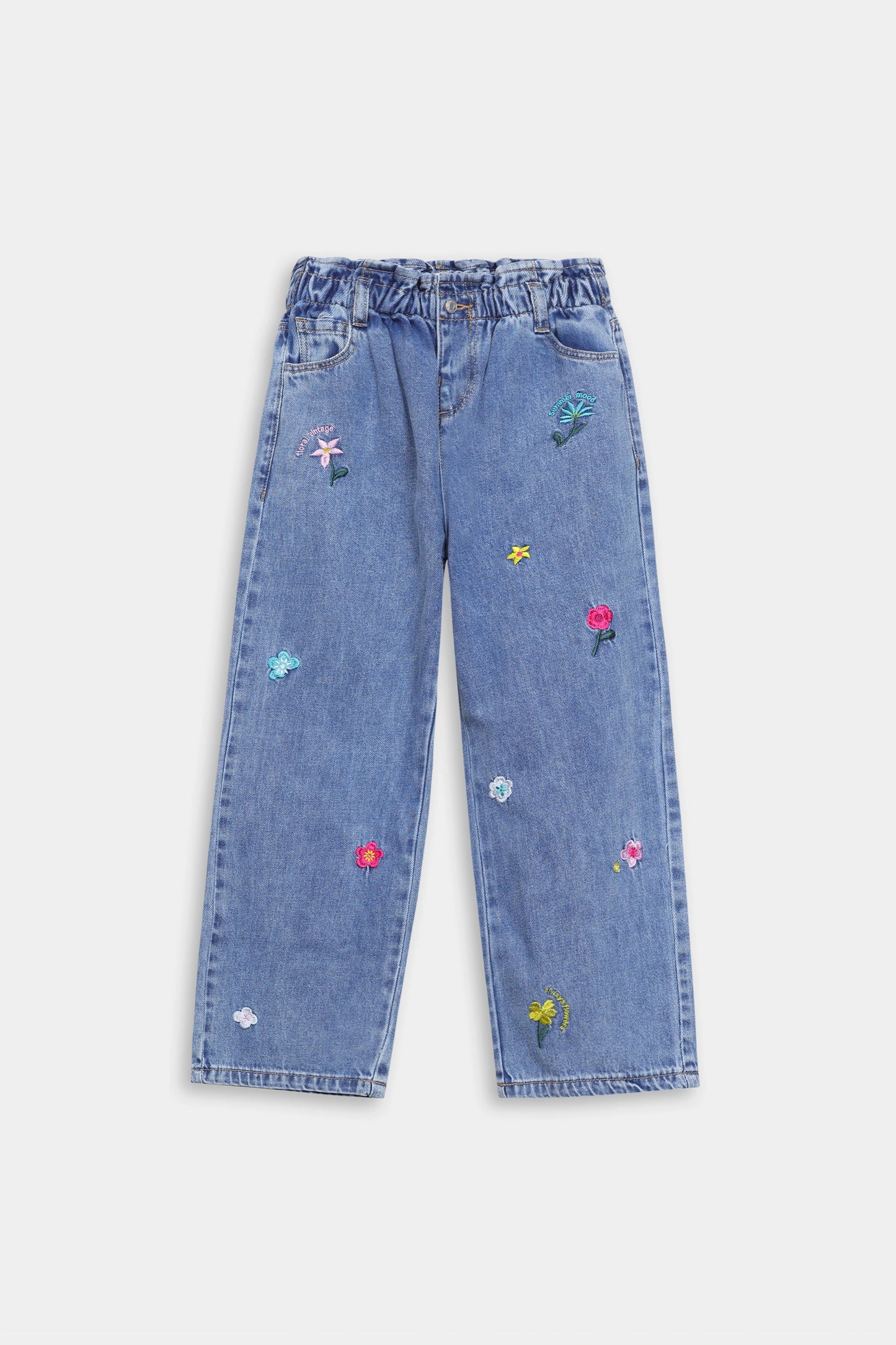Straight Embroidered Jeans - Cougar Clothing