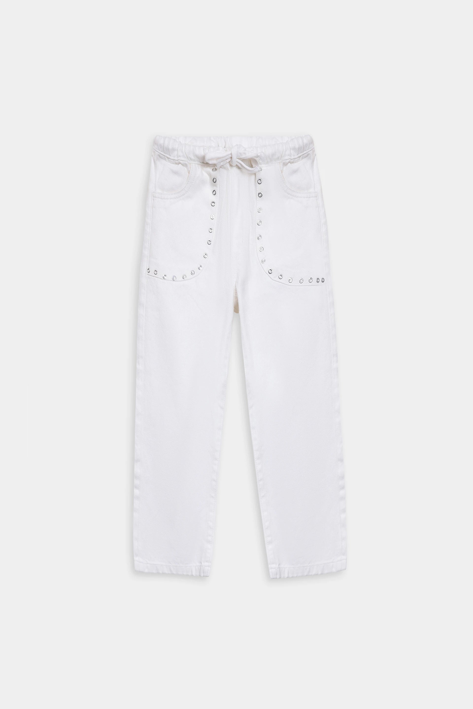 Wide Leg Jeans With Stud Detailing - Cougar Clothing