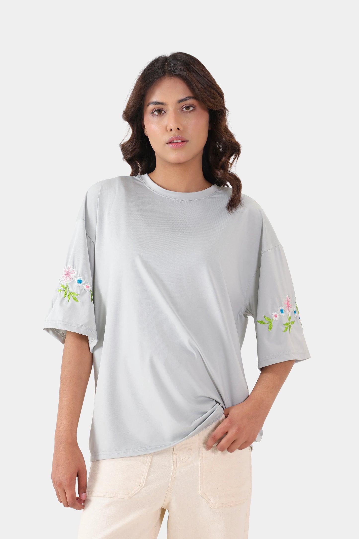 Oversized Embroidered T-Shirt - Cougar Clothing
