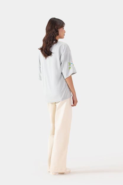 Oversized Embroidered T-Shirt - Cougar Clothing