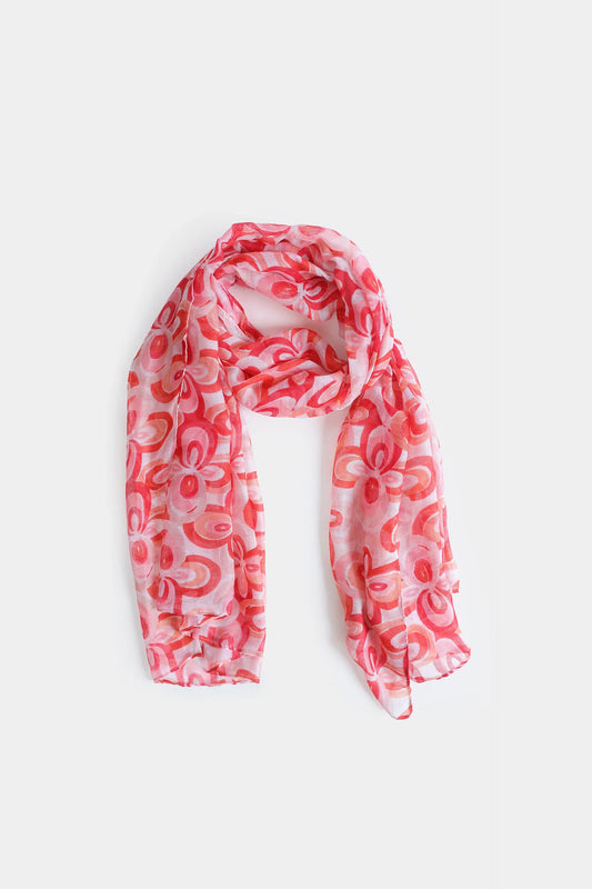 Floral Circular Print Scarf - Cougar Clothing