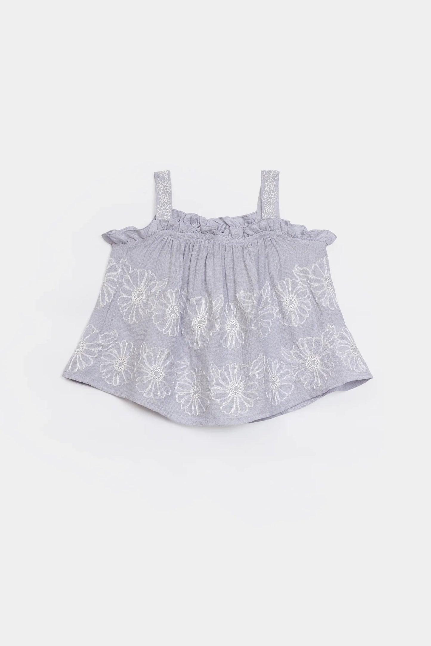 Floral Embroidered Top - Cougar Clothing