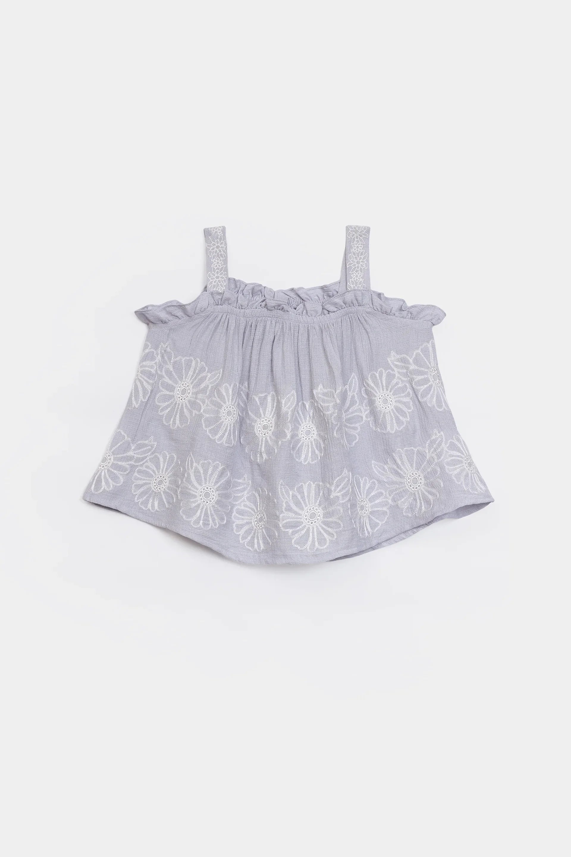Floral Embroidered Top - Cougar Clothing