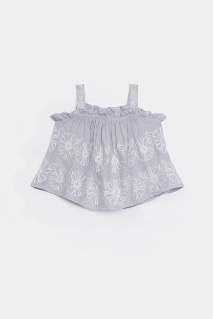 Floral Embroidered Top - Cougar Clothing