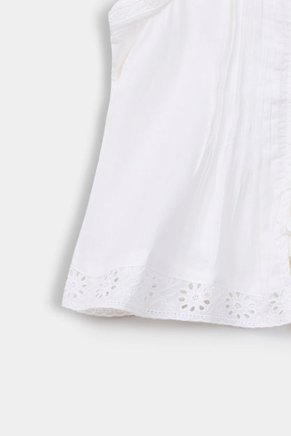 Sleeveless Pleated Top - Cougar Clothing