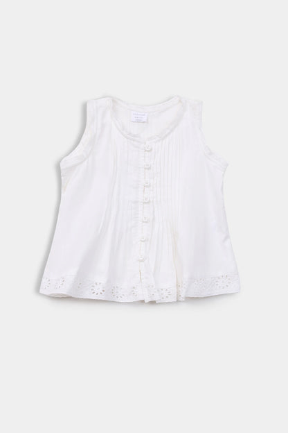 Sleeveless Pleated Top - Cougar Clothing