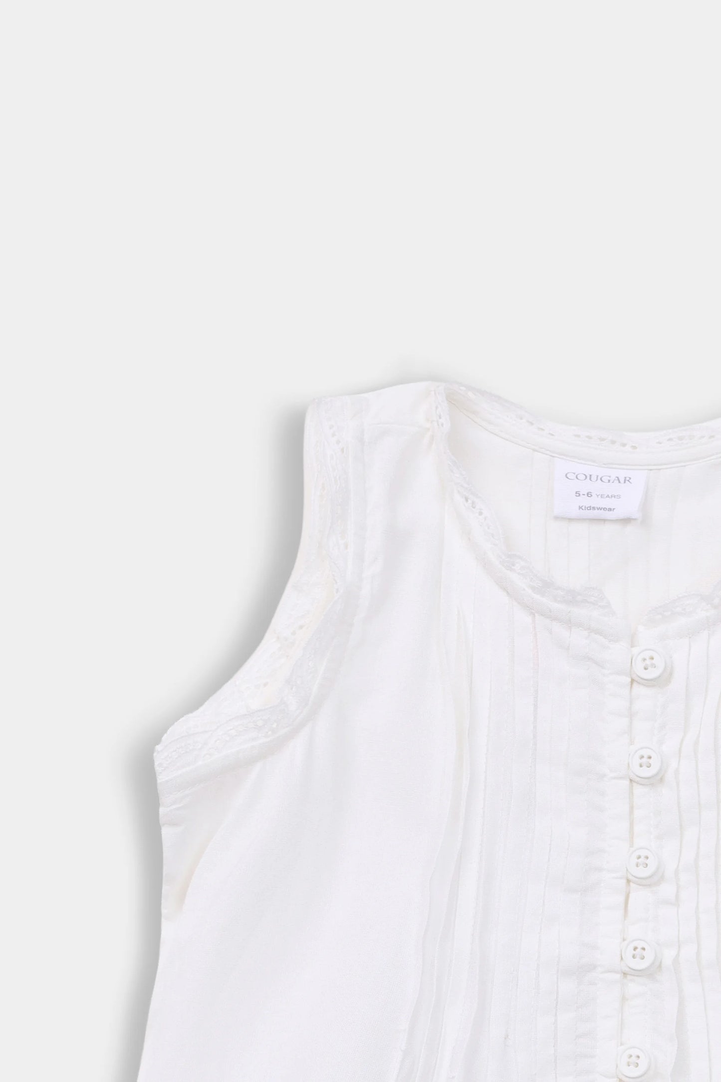 Sleeveless Pleated Top - Cougar Clothing