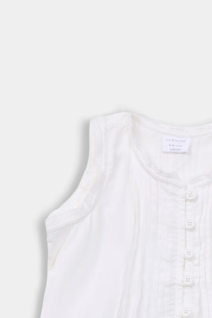 Sleeveless Pleated Top - Cougar Clothing