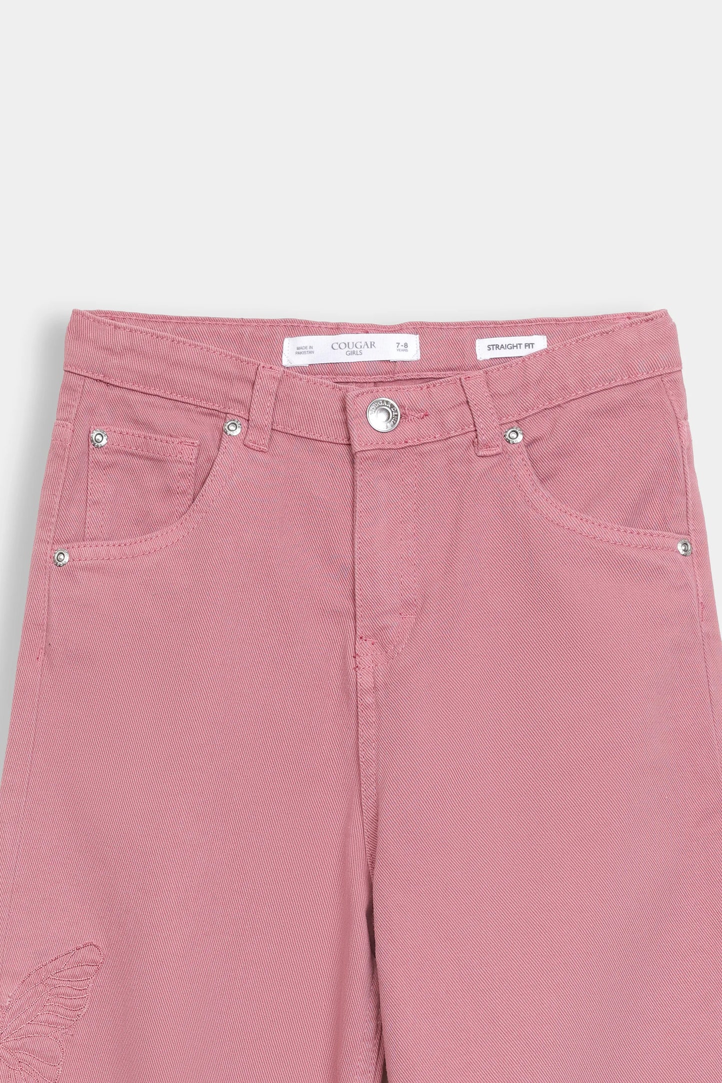 Embroidered Straight Jeans - Cougar Clothing