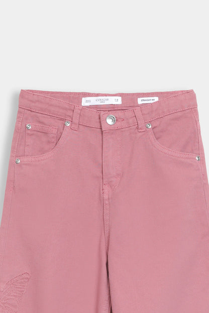 Embroidered Straight Jeans - Cougar Clothing