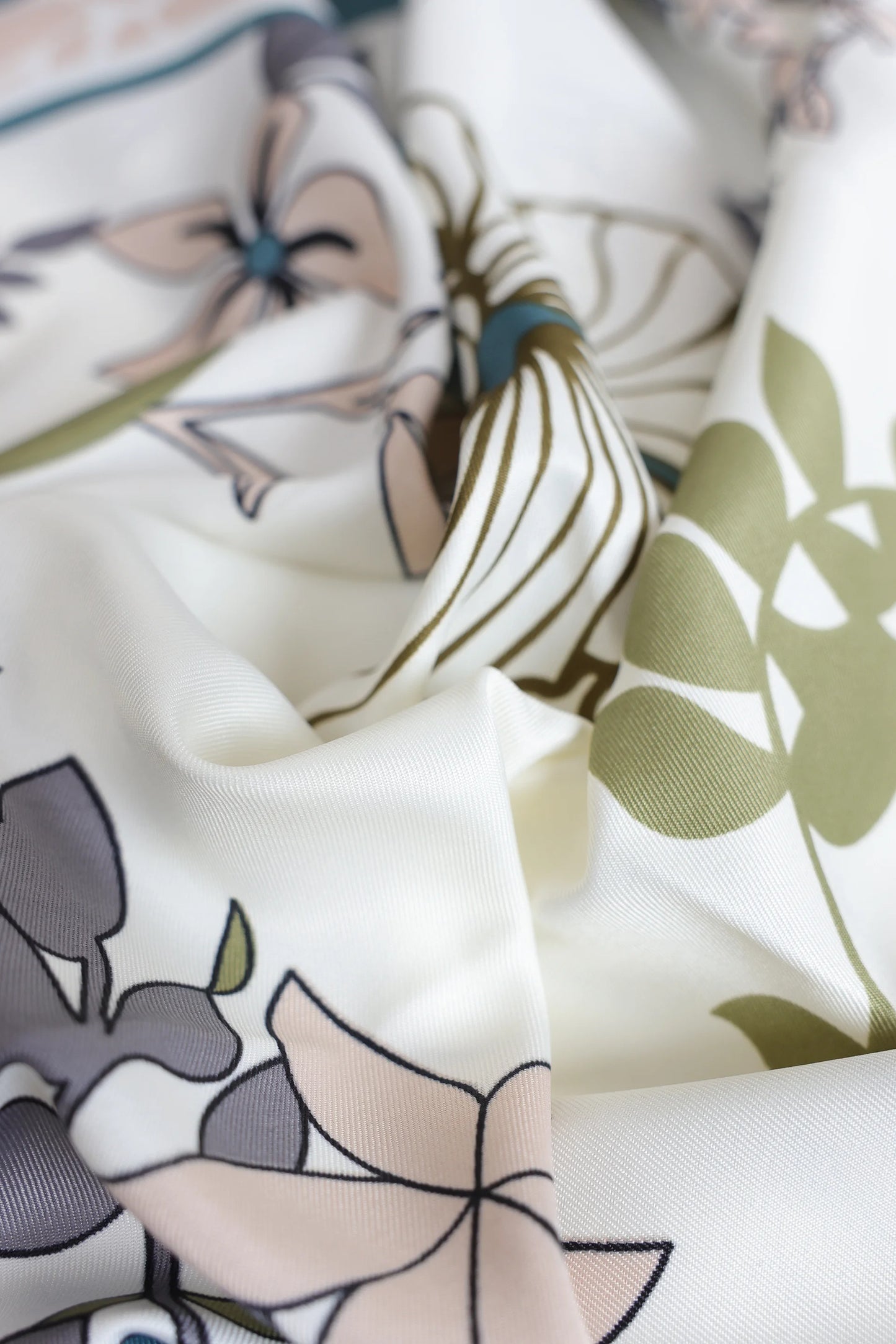 Floral Print Silk Scarf - Cougar Clothing