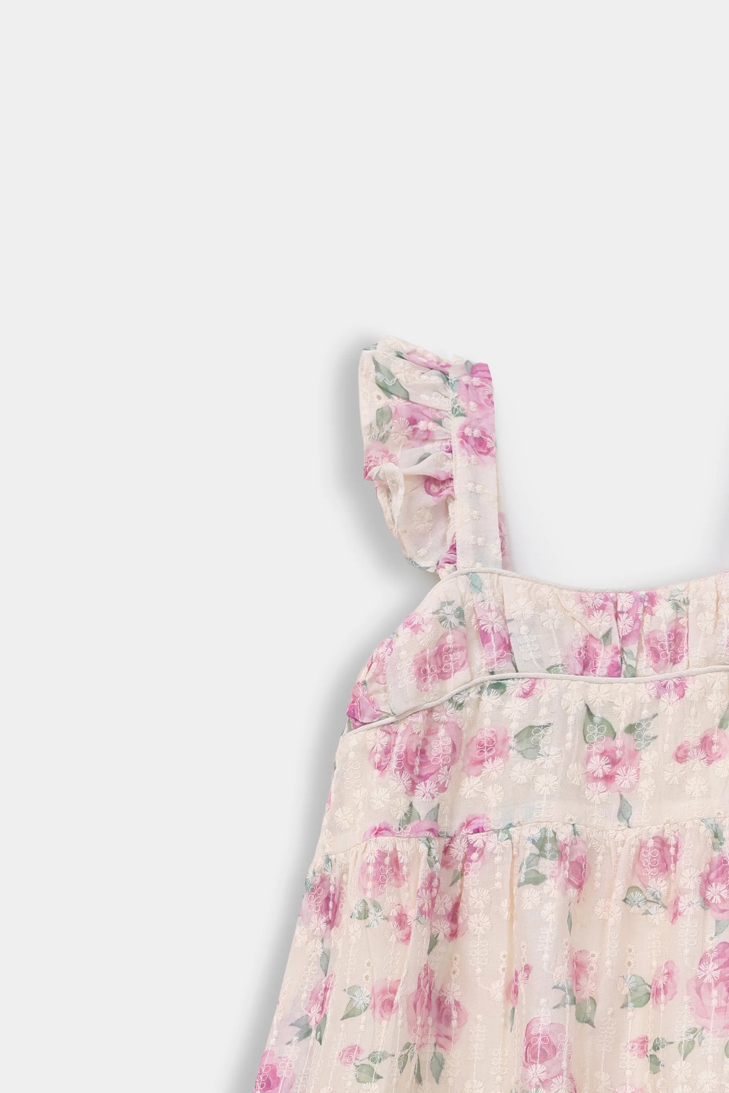 Printed Embroidered Schiffli Dress - Cougar Clothing