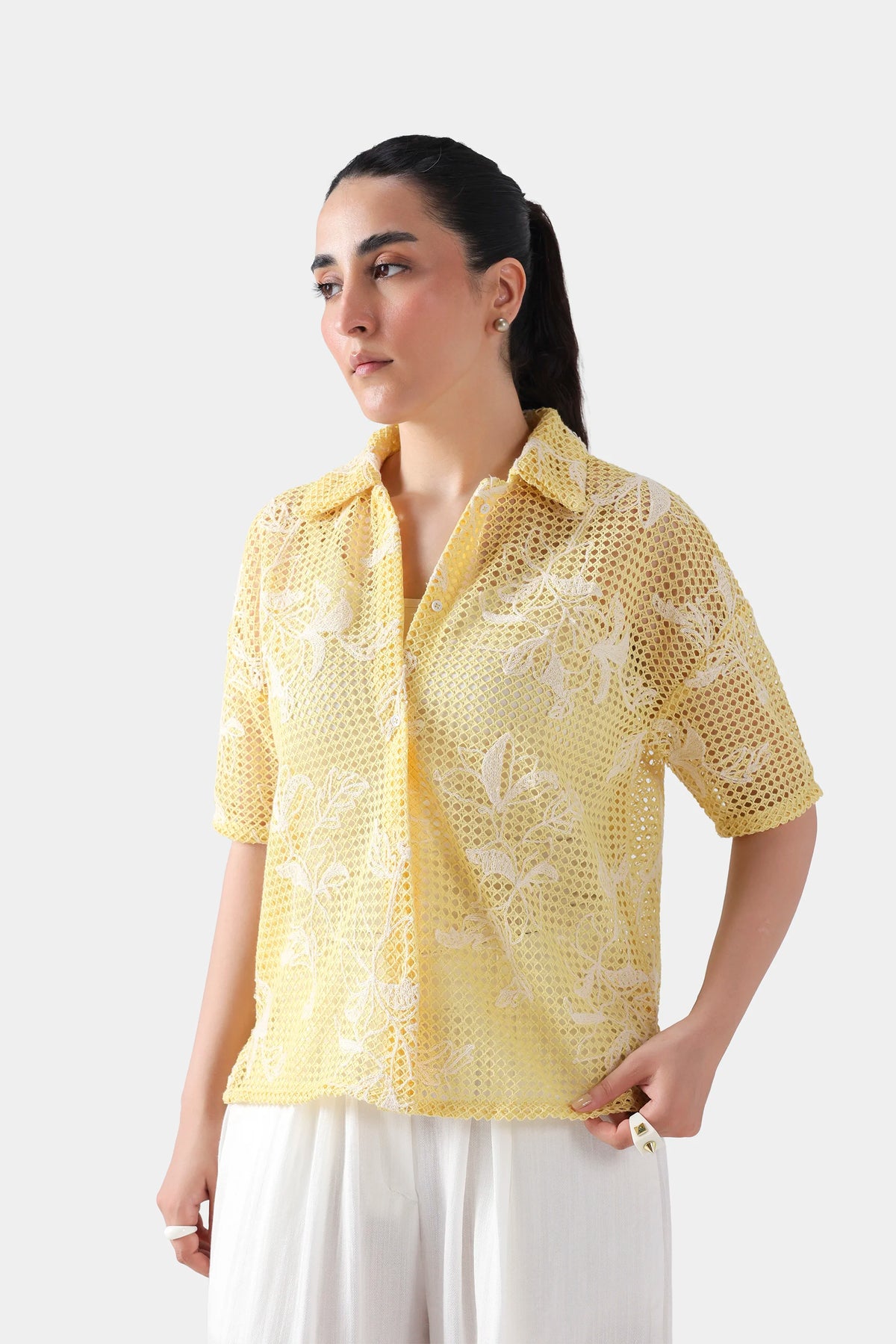 Textured Net Shirt - Cougar Clothing