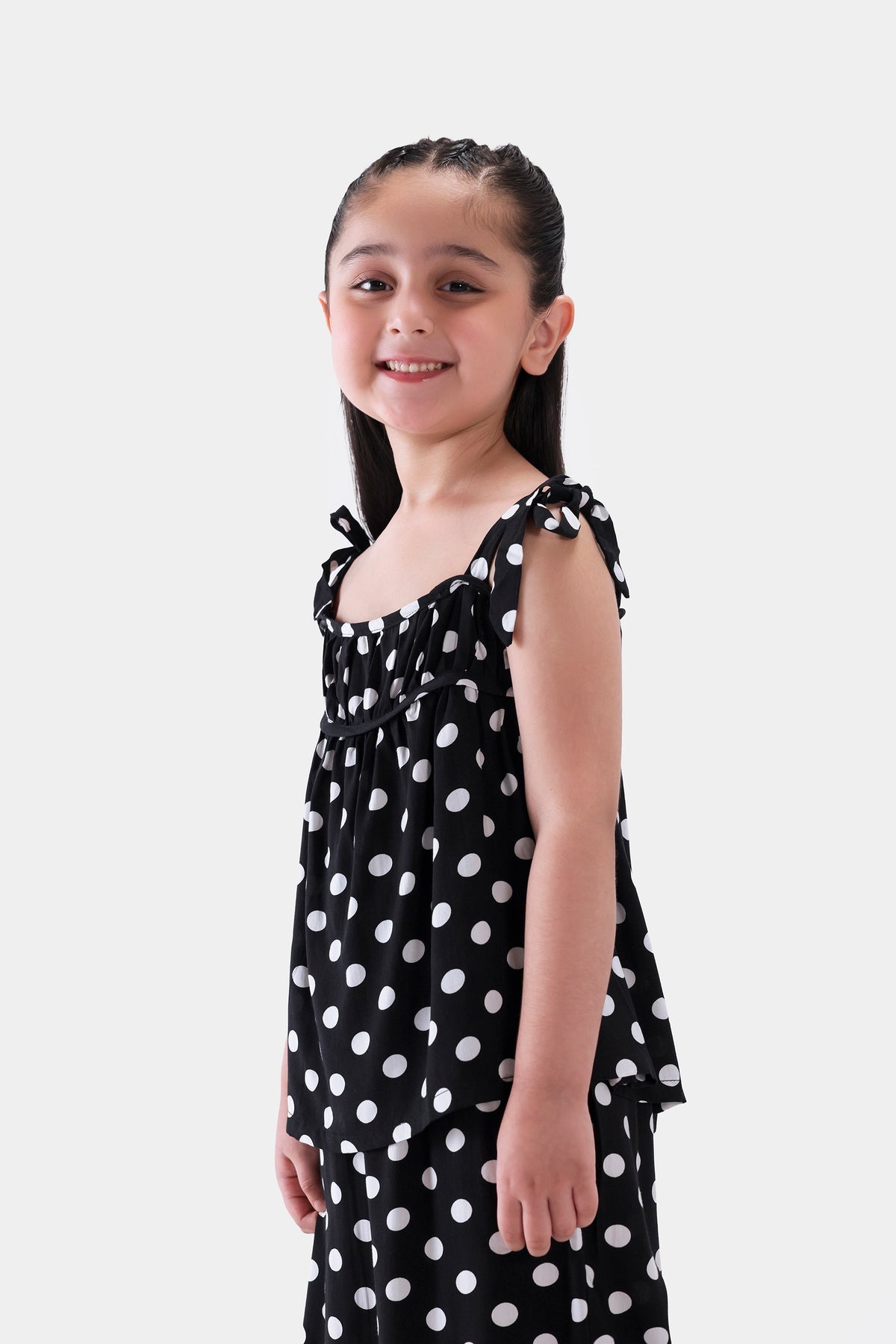 Printed Top With Tie Straps - Cougar Clothing