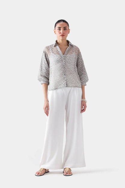 Shirt With Balloon Sleeves - Cougar Clothing