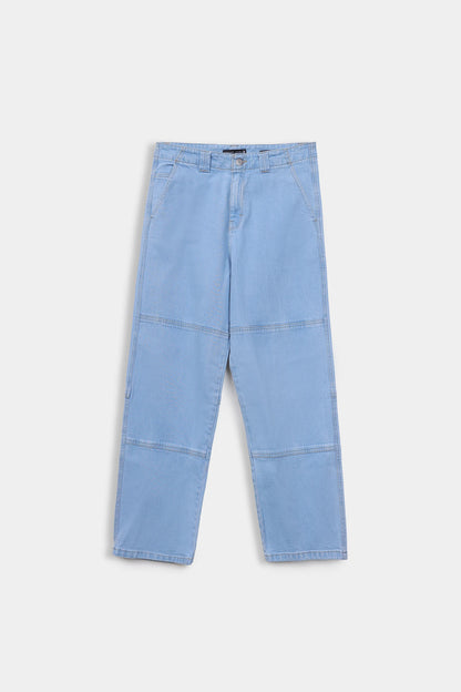 Loose Fit Paneled Jeans - Cougar Clothing