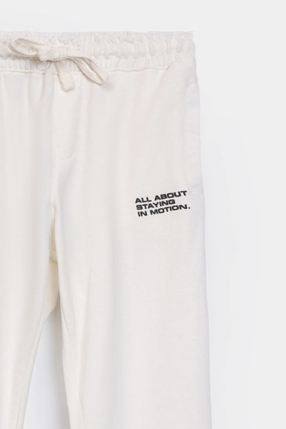 Text Printed Knitted Trousers - Cougar Clothing