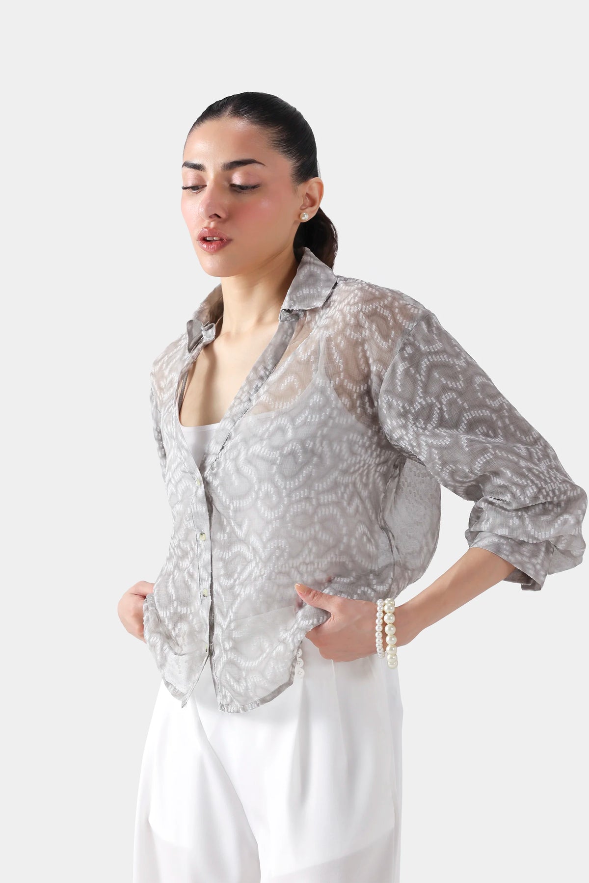 Shirt With Balloon Sleeves - Cougar Clothing