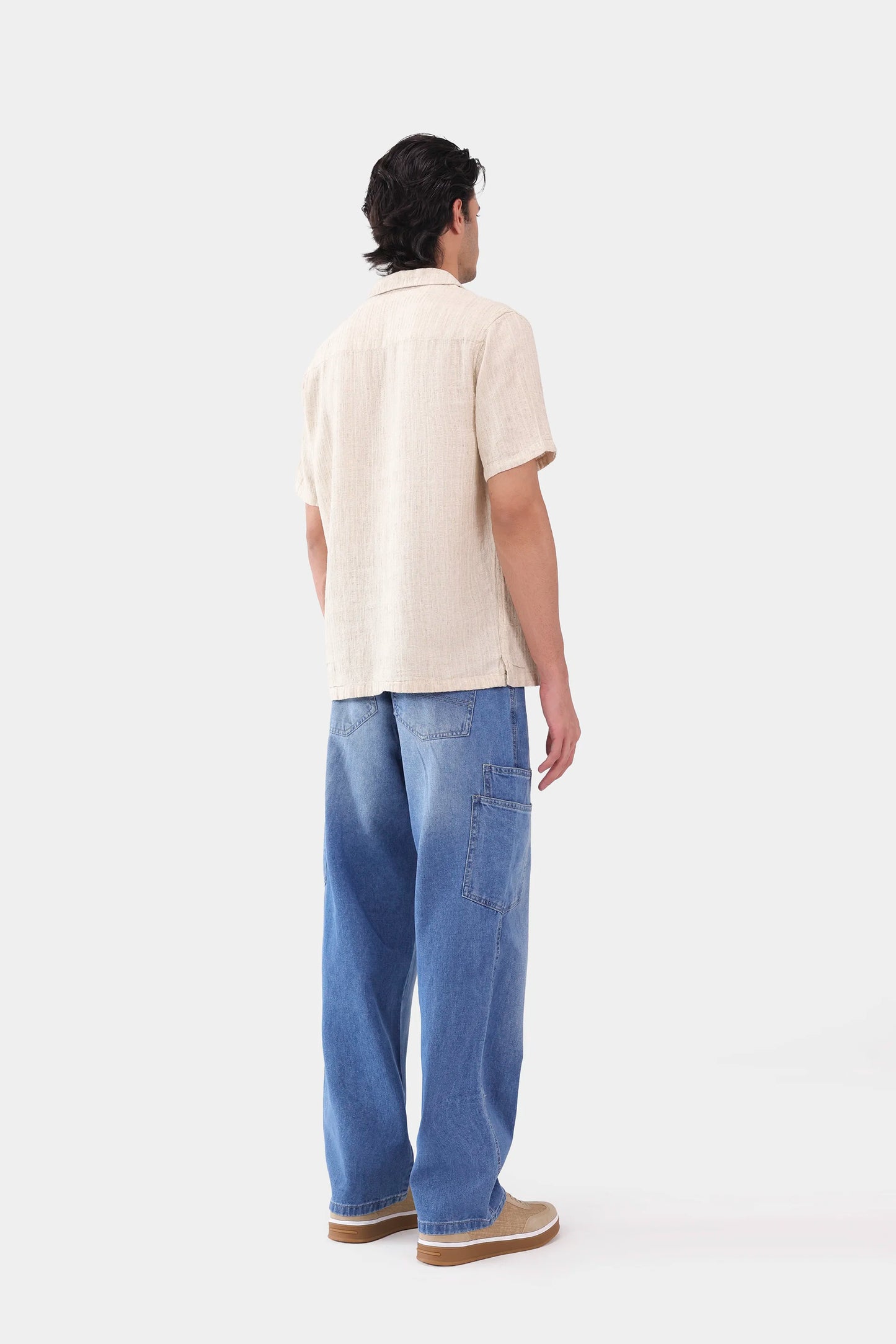 Textured Linen-Blend Shirt - Cougar Clothing