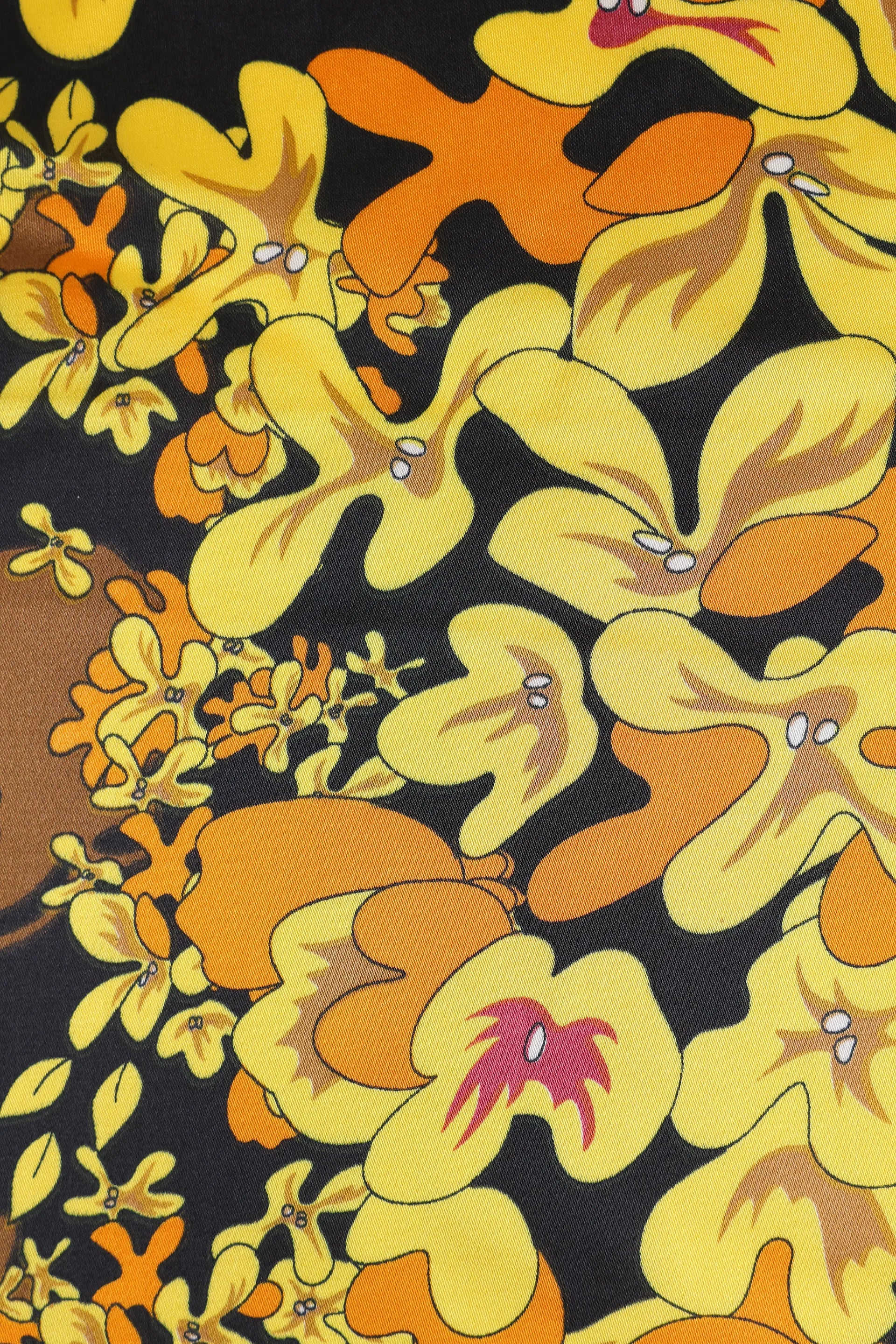 Amber Bloom Silk Scarf - Cougar Clothing
