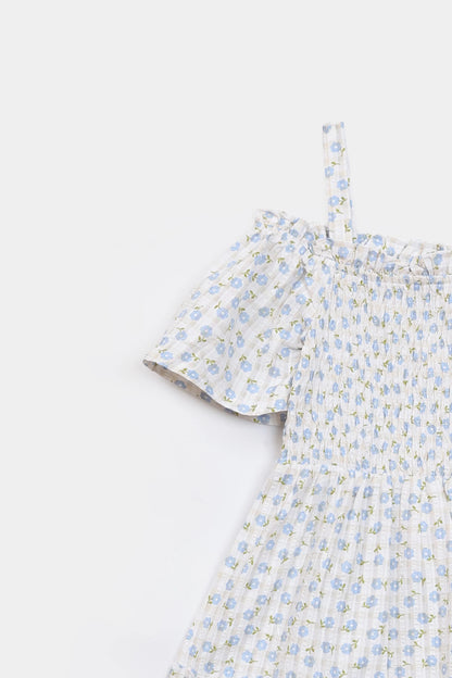Printed Jacquard Cotton Dress - Cougar Clothing