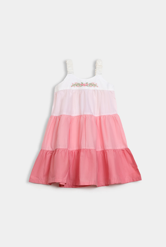 Embroidered Tier Dress - Cougar Clothing