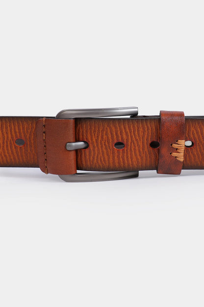 Textured Leather Belt - Cougar Clothing